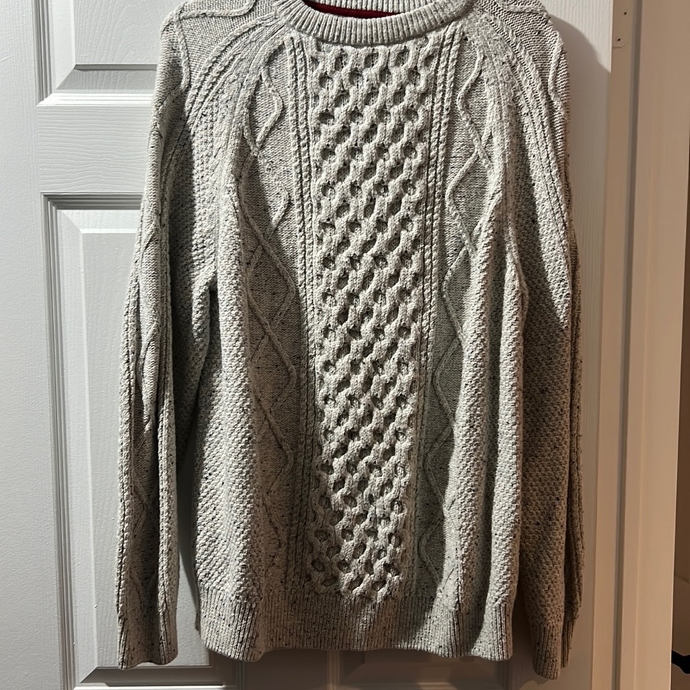 Oatmeal cable knit sweater